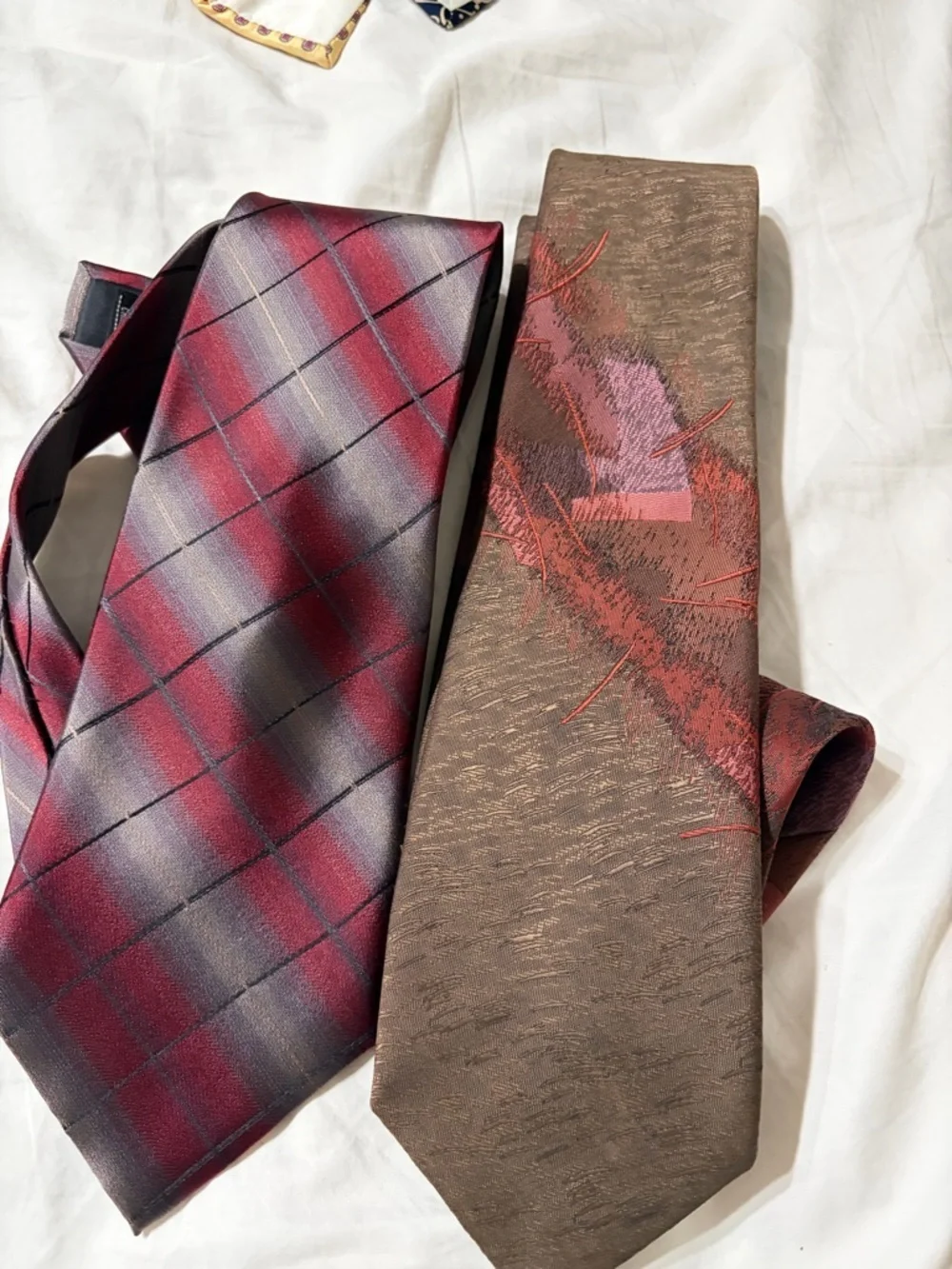 Pierre Balmain Brown Tie with Red & Purple Accents